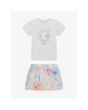 Guess Co-ords meisje set t-shirt+chiffon skirt