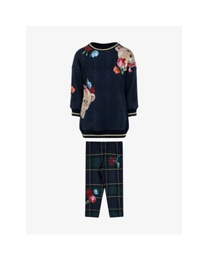 Lapin House Meisjes set legging dark blue