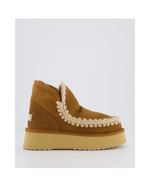 Mou Dames mini eskimo platform cognac