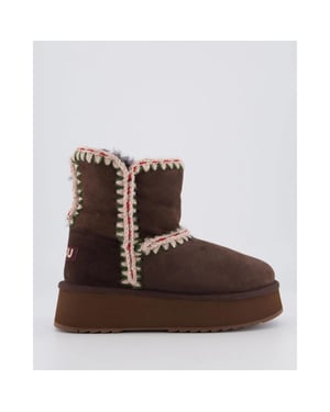 Mou Dames norfolk platform mocha
