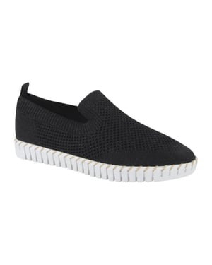 La Strada 24039-4500 black/silver dames instappers sportief