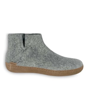Glerups Low boot leather sole g 01-grey