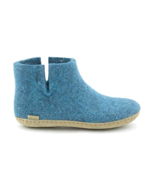 Glerups Low boot leather sole g 06-petrol
