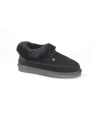 Warmbat Barraba black/black dames pantoffel (gesloten hiel)