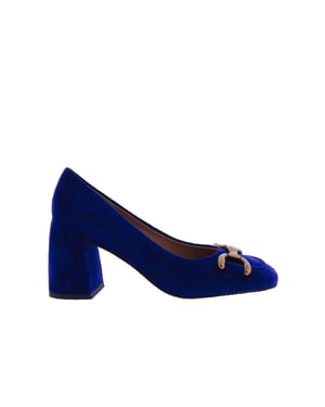 Bibi Lou Dames amber suede pump blauw