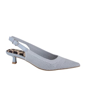 La Strada 2403346-4502 lt grey/silver knitted dames pumps