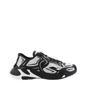 Dolce and Gabbana Heren mesh fast sneakers zwart/