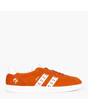 Q1905 Sneaker medal classic retro oranje/wit