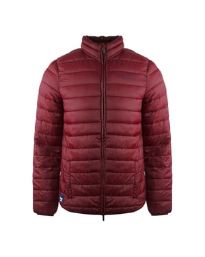 Aquascutum Heren Logo Gewatteerde Jas (Rood)