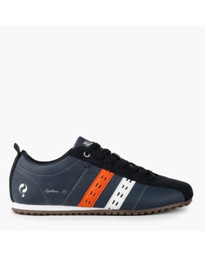 Q1905 Sneaker typhoon sp donkerblauw/wit/oranje