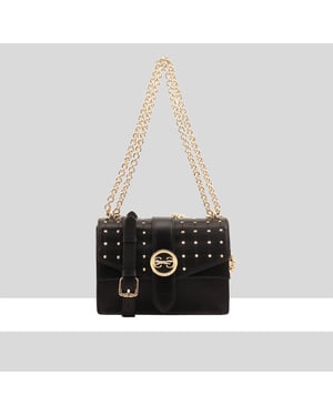 Shweli Black Leather Cross Body Bag
