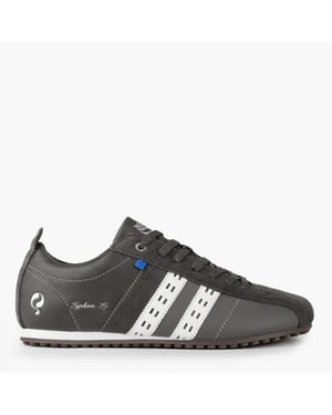 Q1905 Sneaker typhoon sp middengrijs/koningsblauw/wit