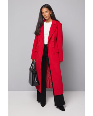 Double Breasted Pocket Detail Coat