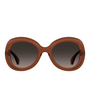 Moschino Zonnebril met rond montuur voor dames/dames (Rood)