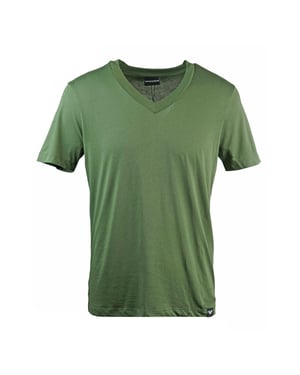 Emporio Armani Unisex Volwassen Effen V-Hals T-Shirt (Groen)