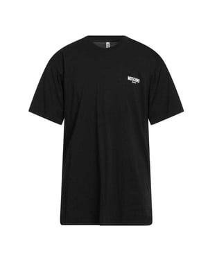 Moschino Unisex Volwassenen Zwem Logo Katoenen T-Shirt (Zwart)
