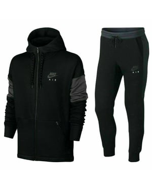 Nike Black Grey Hooded Fleece Tracksuit