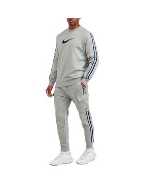 Nike Mens Grey Repeat Fleece Tracksuit