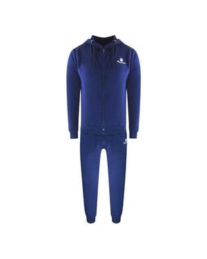 Aquascutum Heren Volledige Rits Trainingspak Set (Blauw)