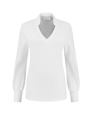Helena Hart 7369top goldie transfer blouse wit