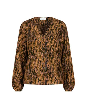 Lofty Manner blouse agnes qi11 819 feathers print