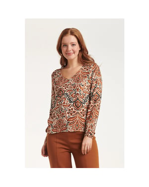 Smashed Lemon 24508 e paisley bedrukte top |