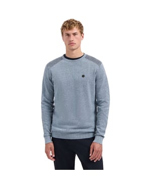 No Excess Pullover crewneck plated structure dusty blue