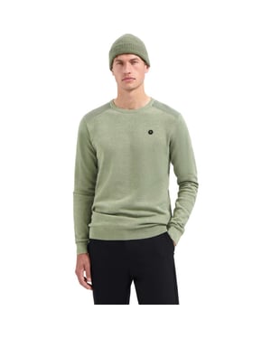 No Excess Pullover crewneck plated structure light moss