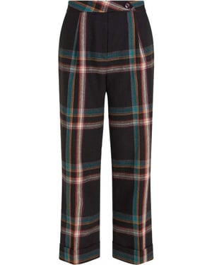 King Louie Celia pants sera check black