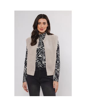 Rino & Pelle Elona.700noos rino en pelle short waistcoat stone