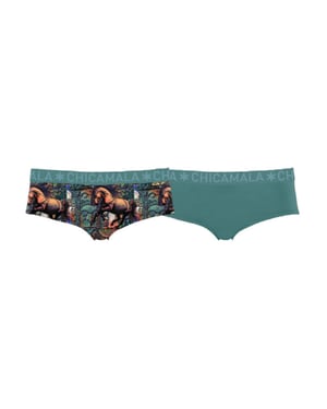Muchachomalo Girls 2-pack hipster print+ solid