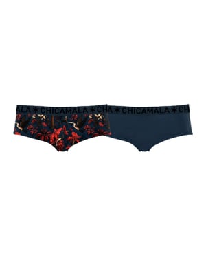 Muchachomalo Girls 2-pack hipster print+ solid