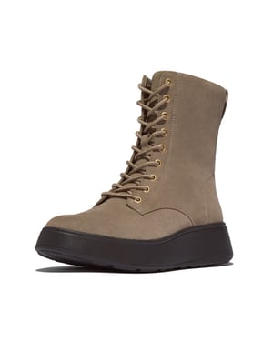 FitFlop F-mode suede lace-up flatform ankle boots