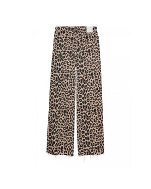 Catwalk Junkie Jeans Loose met leopard print