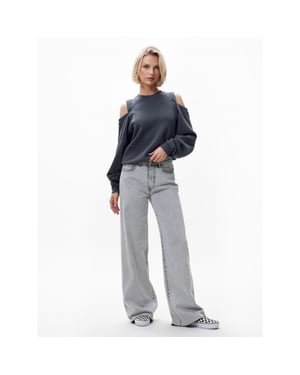 Catwalk Junkie Wide leg loose jeans grijs