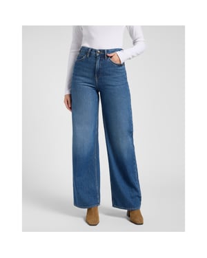 Lee Stella dames wide leg jeans ink pool