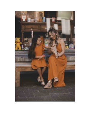 Looxs Revolution Lxs maxi katoenen zomerjurk oker voor dames in de kleur