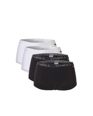 O'Neill Dames boxershorts 4-pack wit/zwart