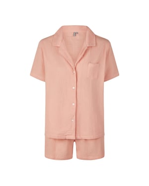 By Louise Dames korte pyjama set mousseline shortama