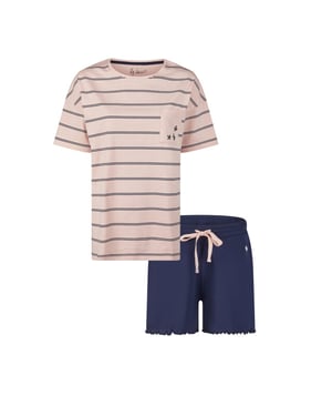 By Louise Dames korte pyjama set shortama roze