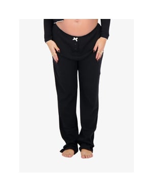 Reinders Dames pyjama broek bow ruffles pj zwart