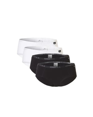 O'Neill Dames hipsters 4-pack wit/zwart