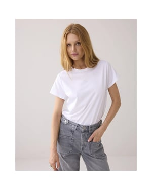 Summum 3s5185-30714 110 rhine stone logo tee white