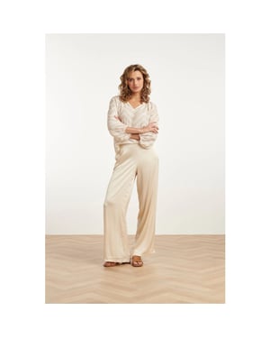 Smashed Lemon 25211 wijd satijnen broek |