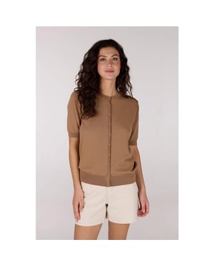 Jansen Amsterdam Fifi vest k 298 tobacco