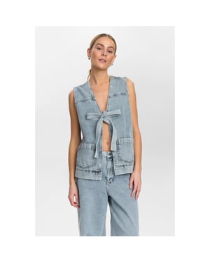 Nümph Nubrooklyn vest 705654 light blue bleach