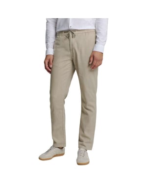 No Excess Pants with linen garment dyed light desert