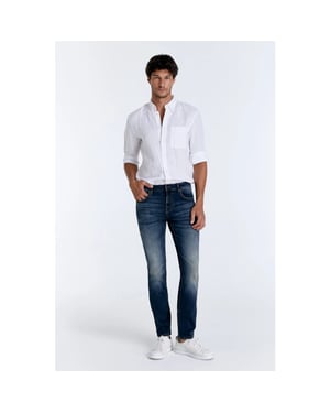 Cup of Joe Lance heren straight-fit jeans dark blue