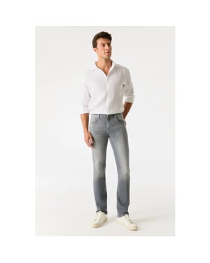 Cup of Joe Lance heren straight-fit jeans light grey