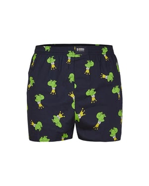 Happy Shorts Wijde boxershort heren kikker met kroon print